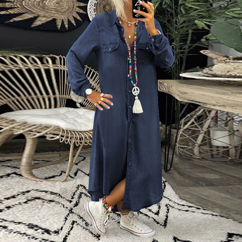 Juliette | Button Front Denim Dress