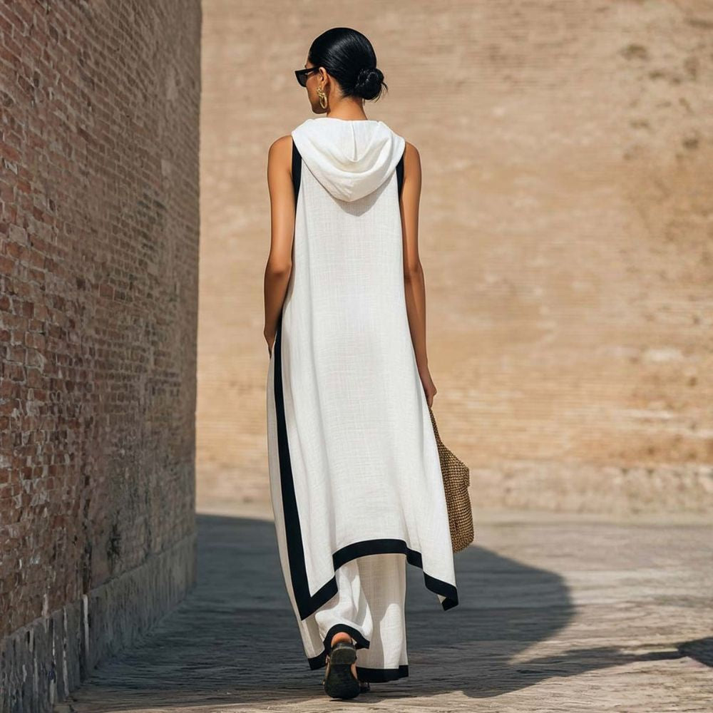 Aurelia | Draped Linen Two-Piece Set