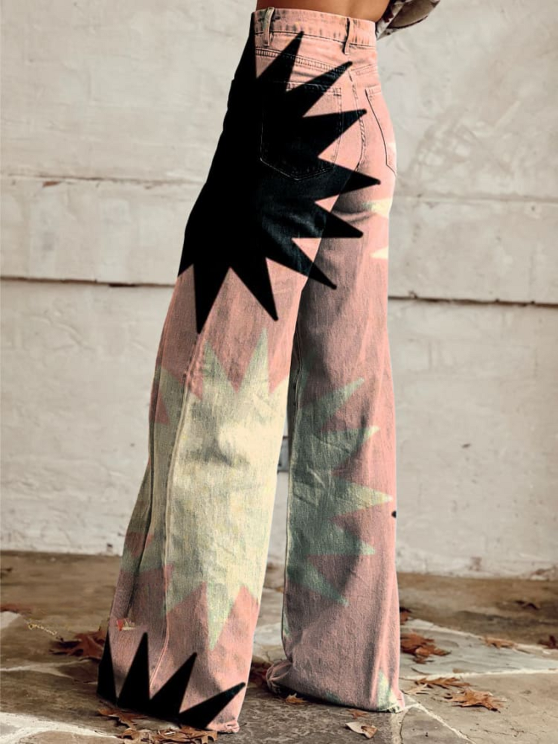 Lyla | Geometric Wide-Leg Pants