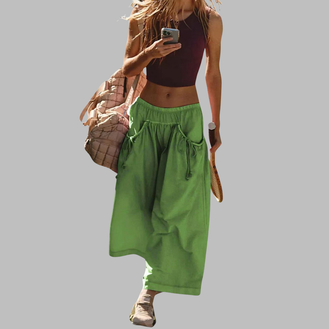 Chloe | Casual Wide-Leg Cargo Parachute Pants