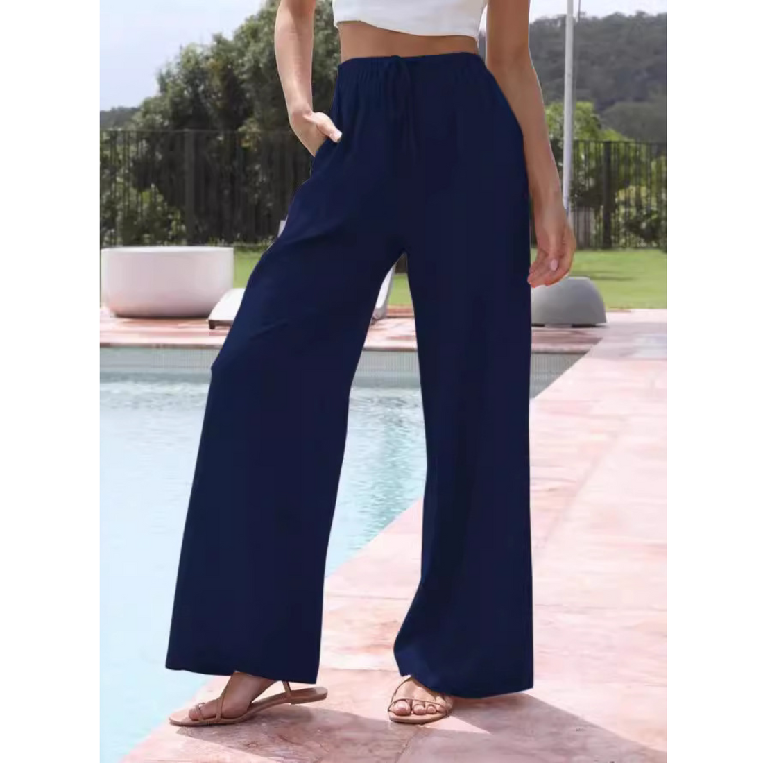 Julie | Relaxed Lightweight Wide Leg Summer Trousers