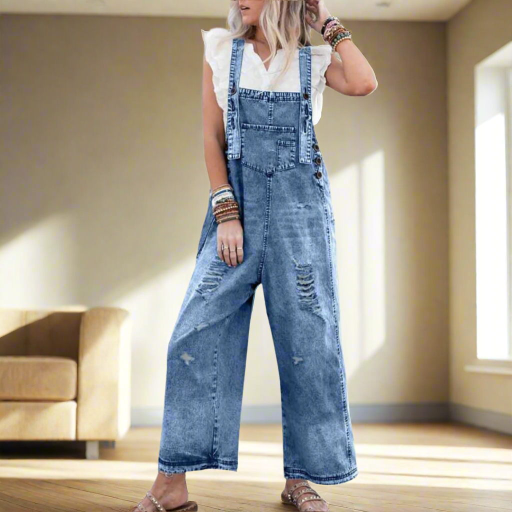 Isabella | Vintage Wash Adjustable Jumpsuit