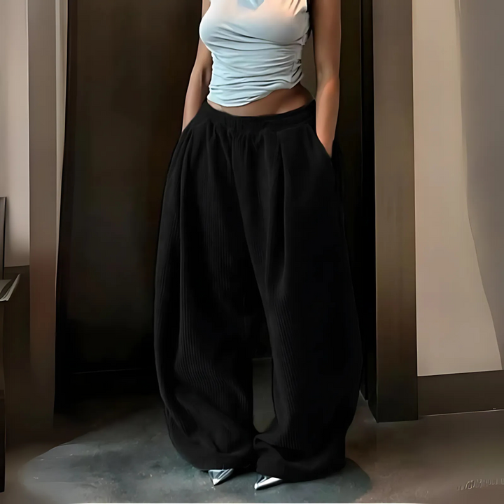 Avery | Casual High Waist Wide Leg Baggy Pants