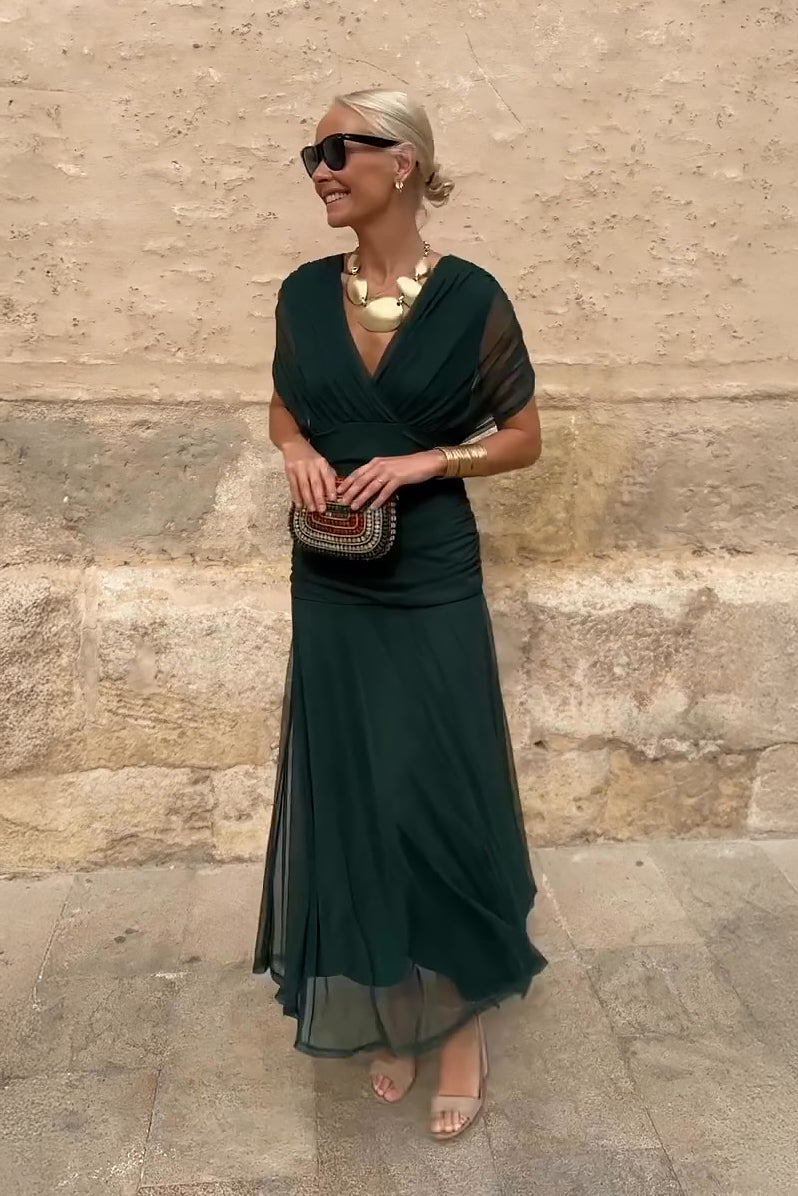 Noémie | Pleated Maxi Dress