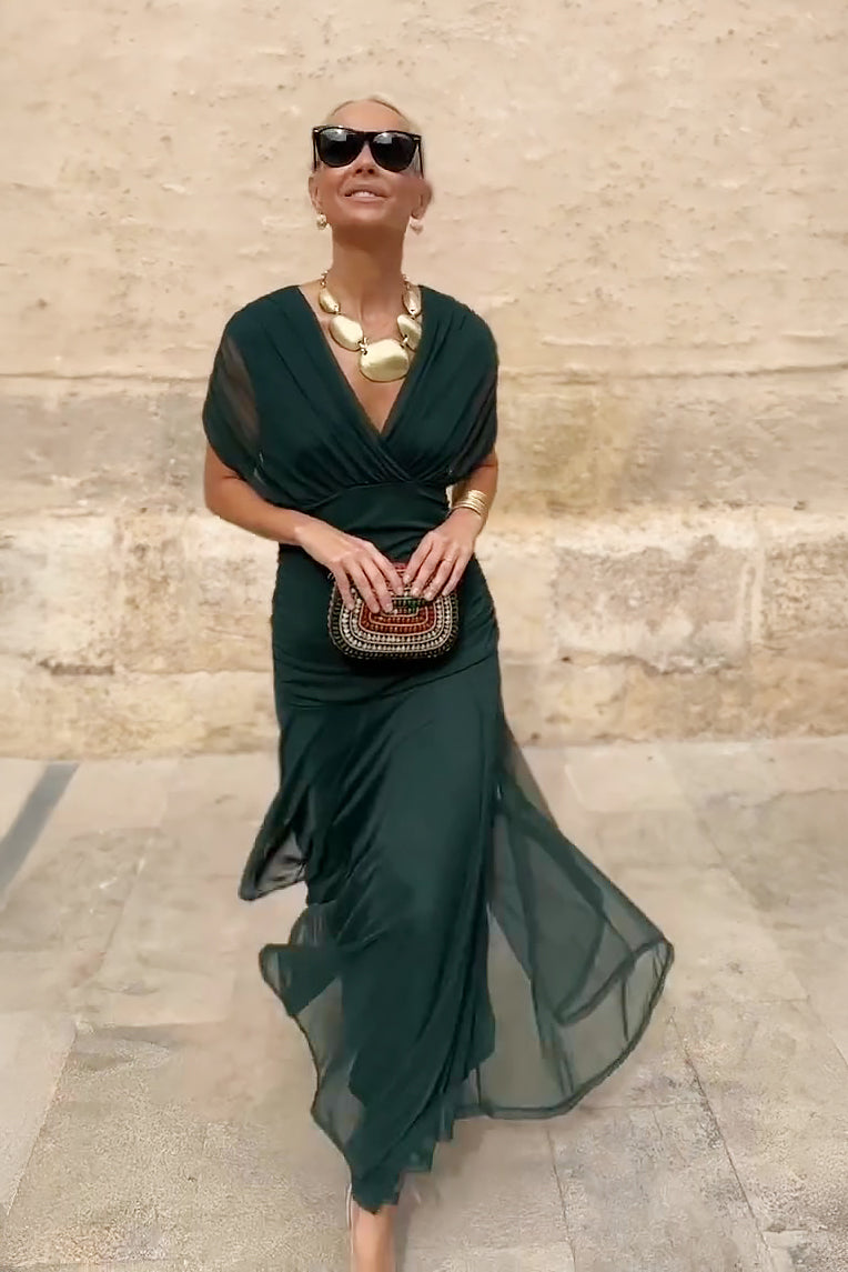 Noémie | Pleated Maxi Dress