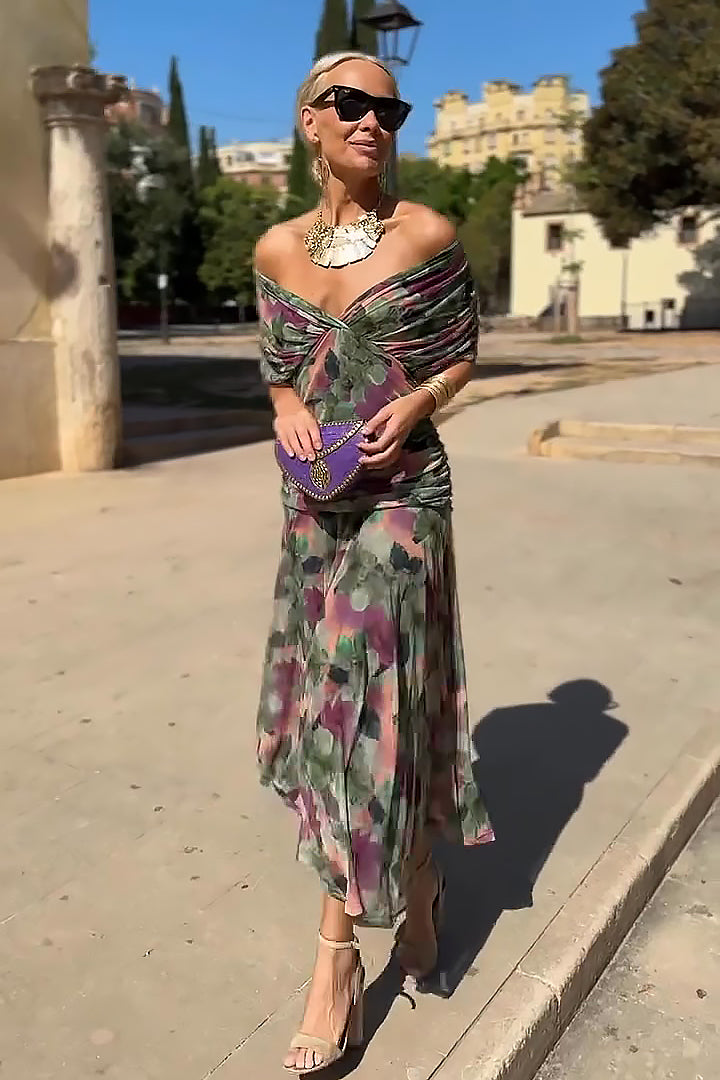 Noémie | Pleated Maxi Dress