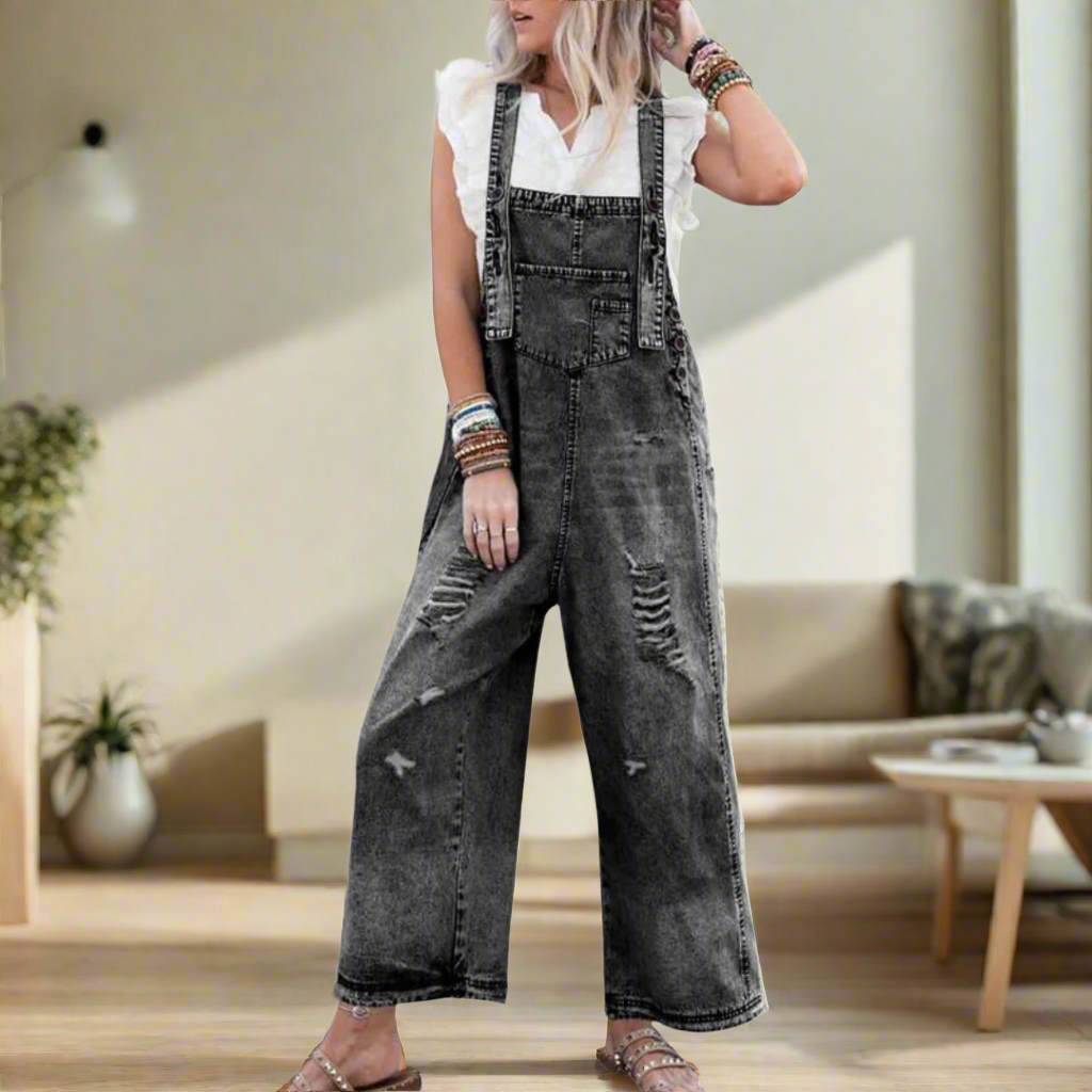 Isabella | Vintage Wash Adjustable Jumpsuit