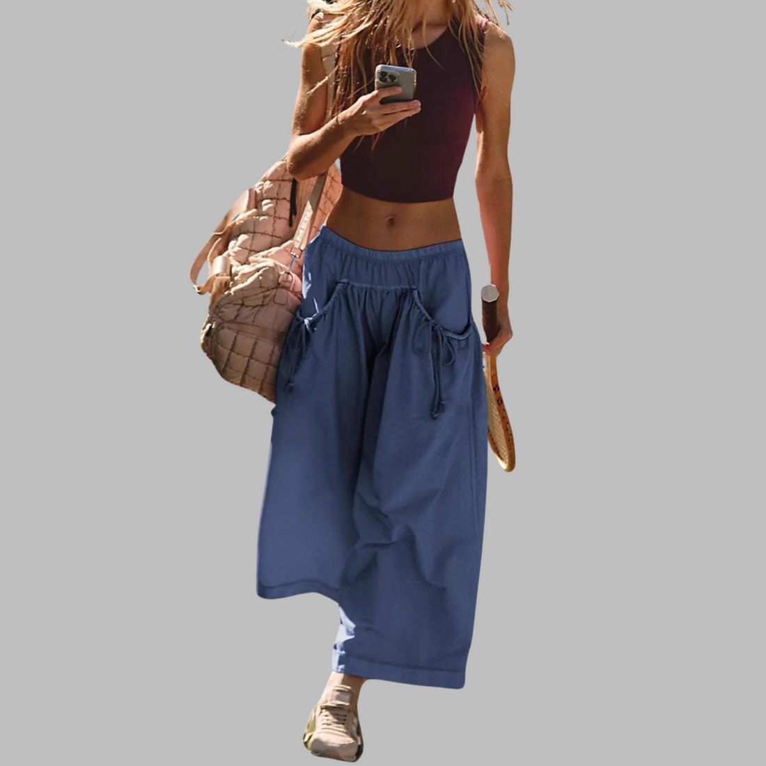Chloe | Casual Wide-Leg Cargo Parachute Pants