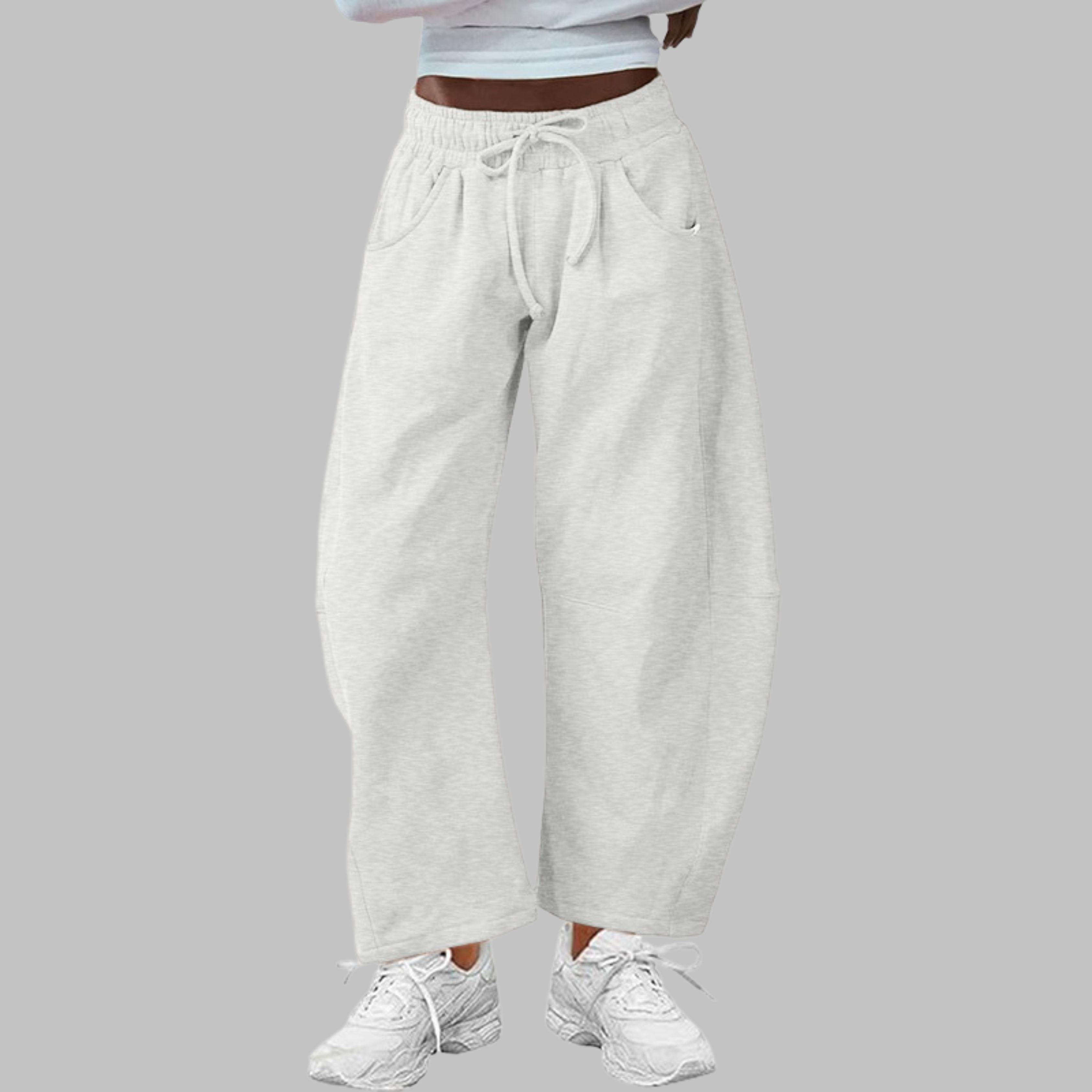 Abigail | Casual Drawstring Barrel Leg Sweat Pants