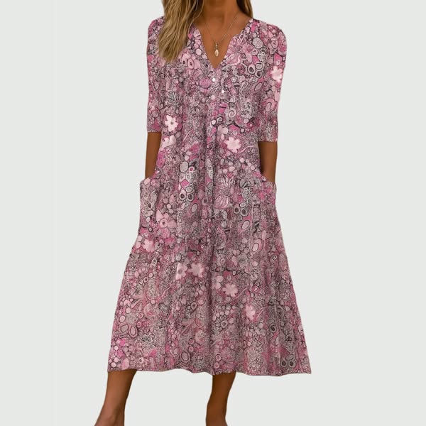 Selene | Soft Flow Midi Dress