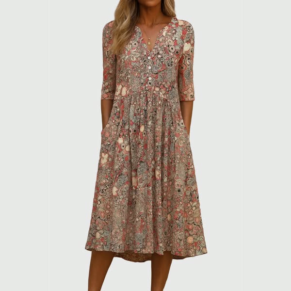 Selene | Soft Flow Midi Dress