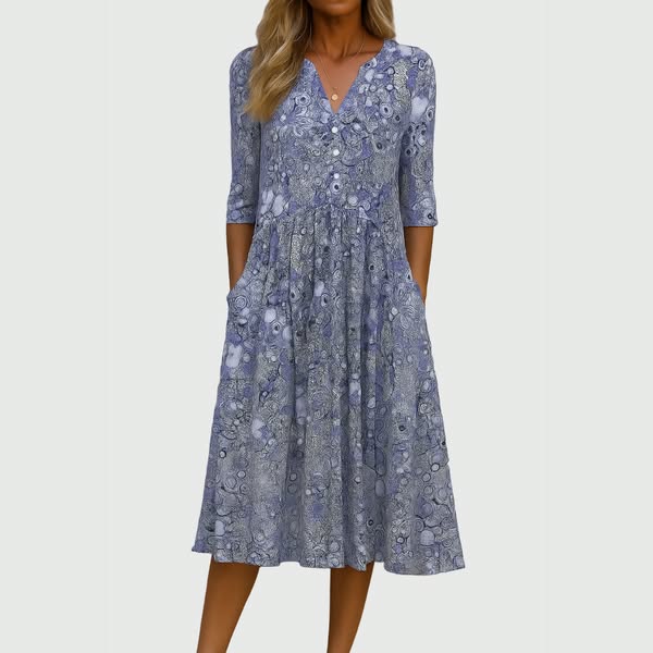 Selene | Soft Flow Midi Dress