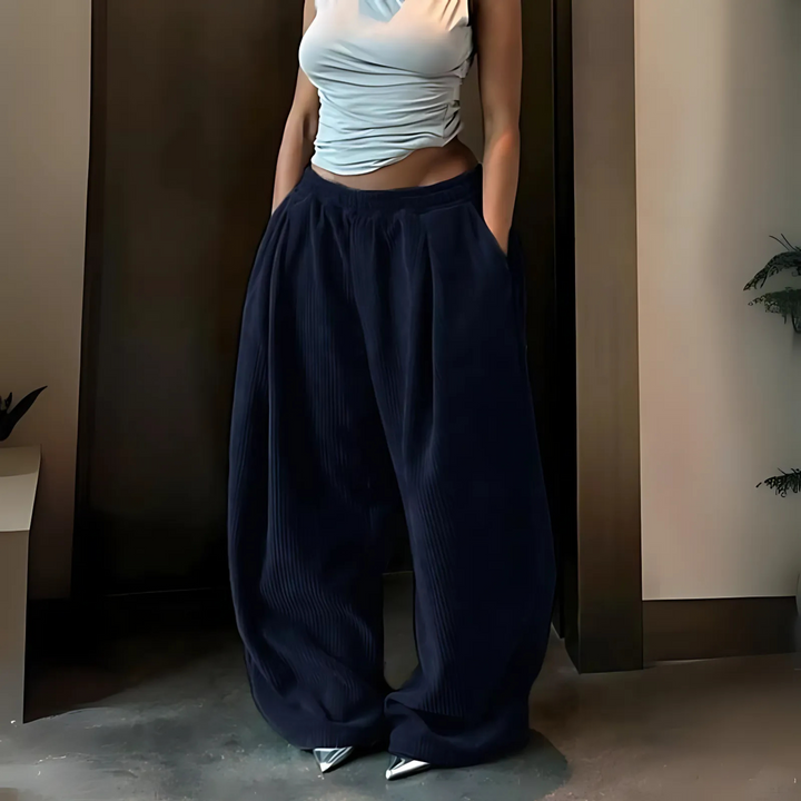 Avery | Casual High Waist Wide Leg Baggy Pants