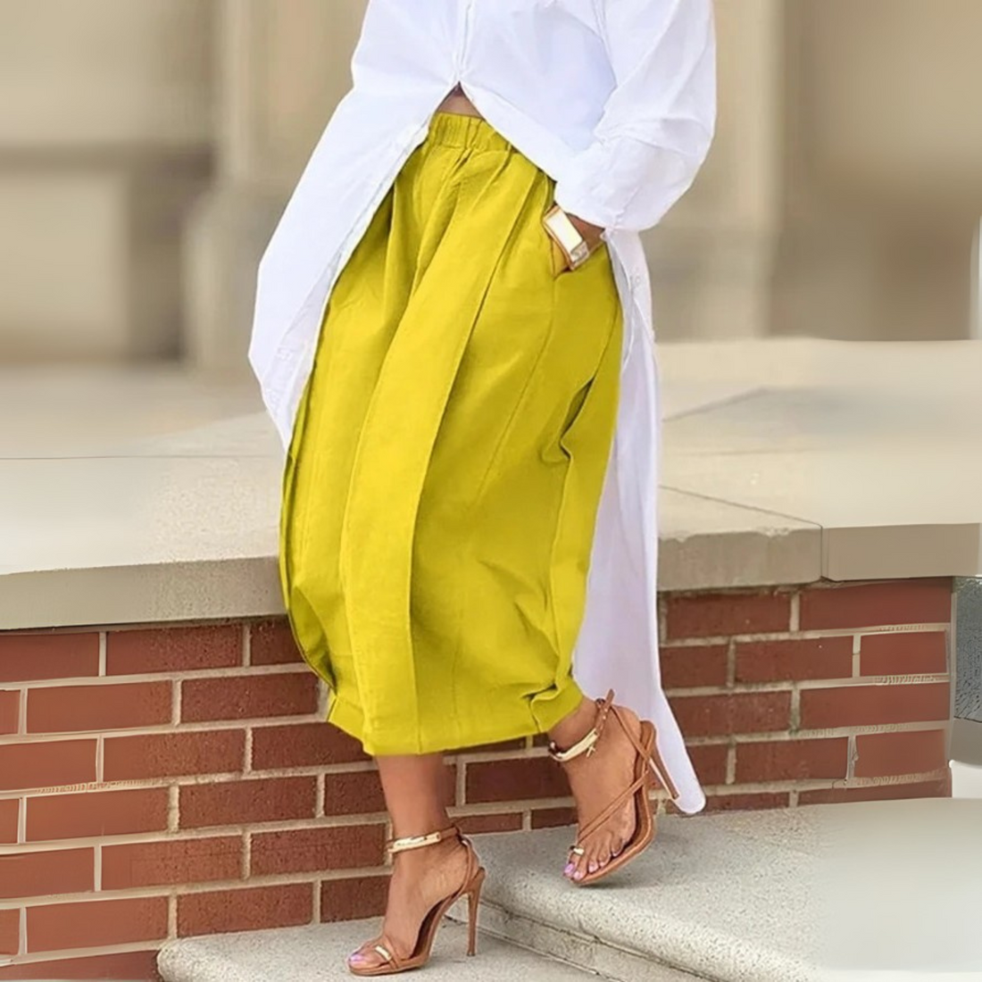 Cassandra | Elegant Elastic Waistband Lantern Pants