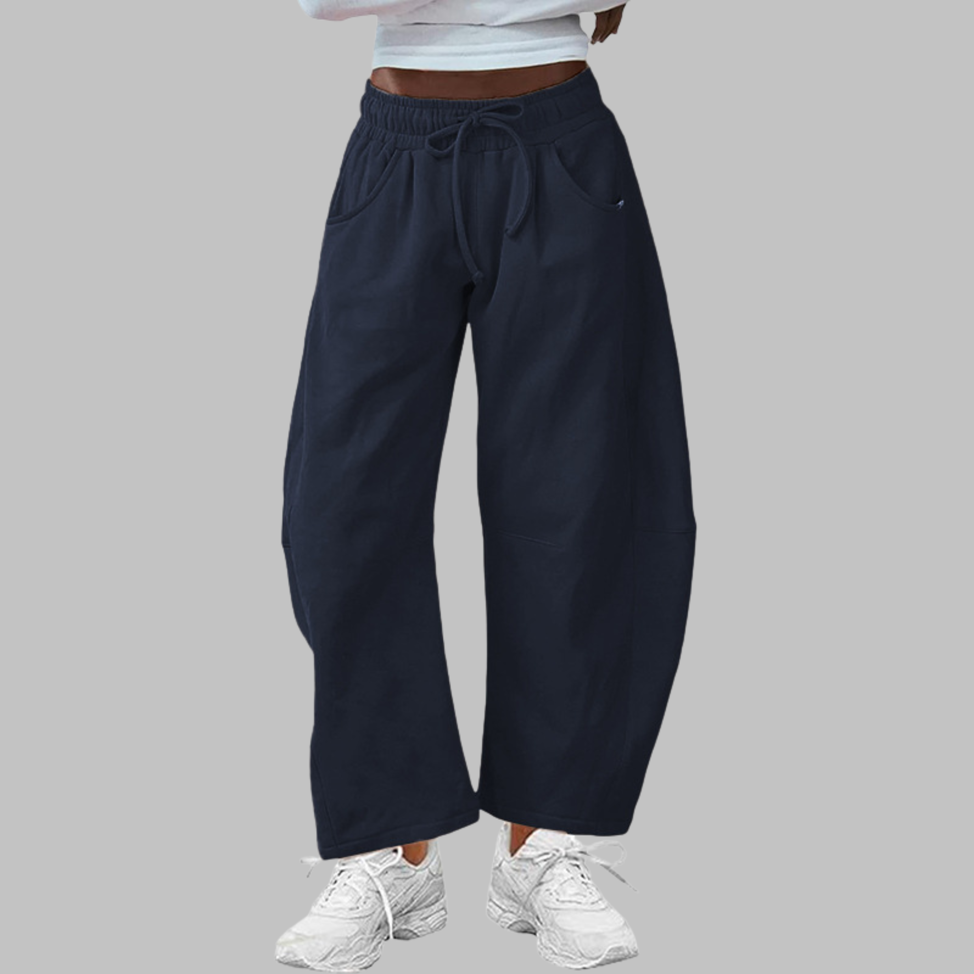 Abigail | Casual Drawstring Barrel Leg Sweat Pants