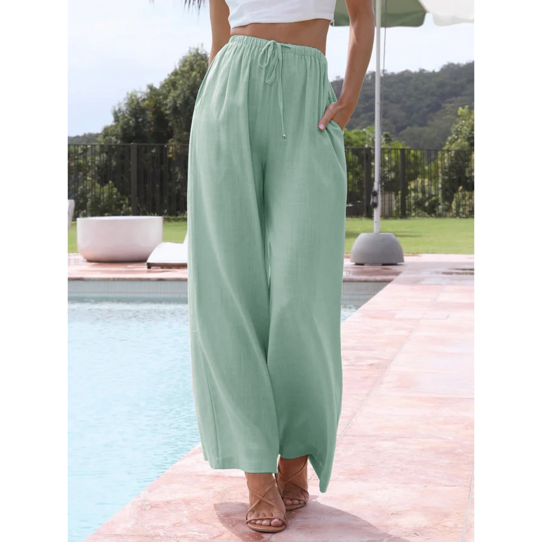 Julie | Relaxed Lightweight Wide Leg Summer Trousers
