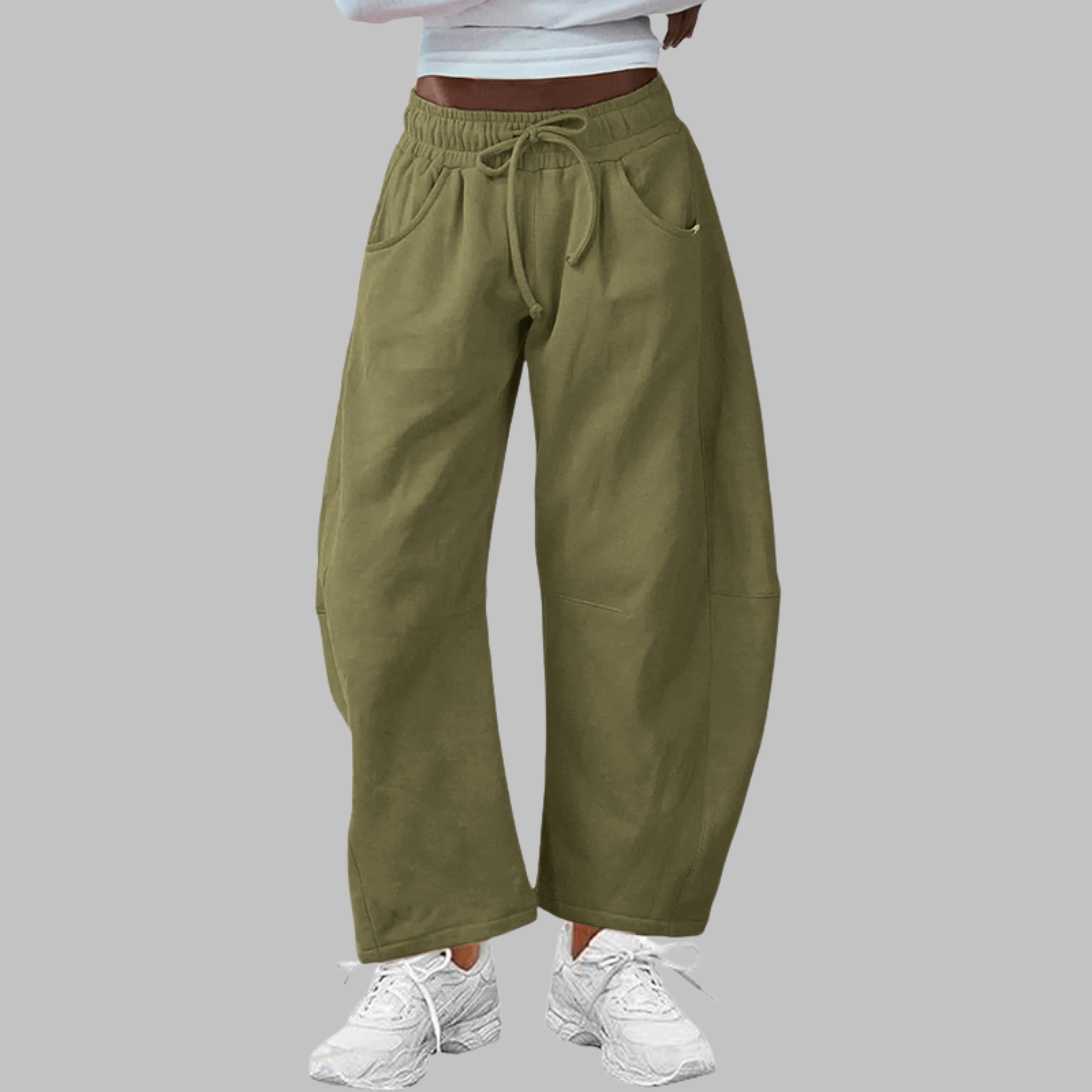 Abigail | Casual Drawstring Barrel Leg Sweat Pants