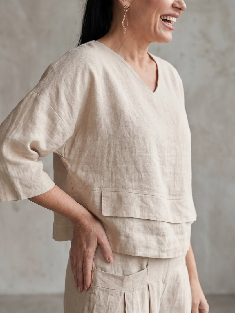 Brenda | Layered Top Wide Leg Set