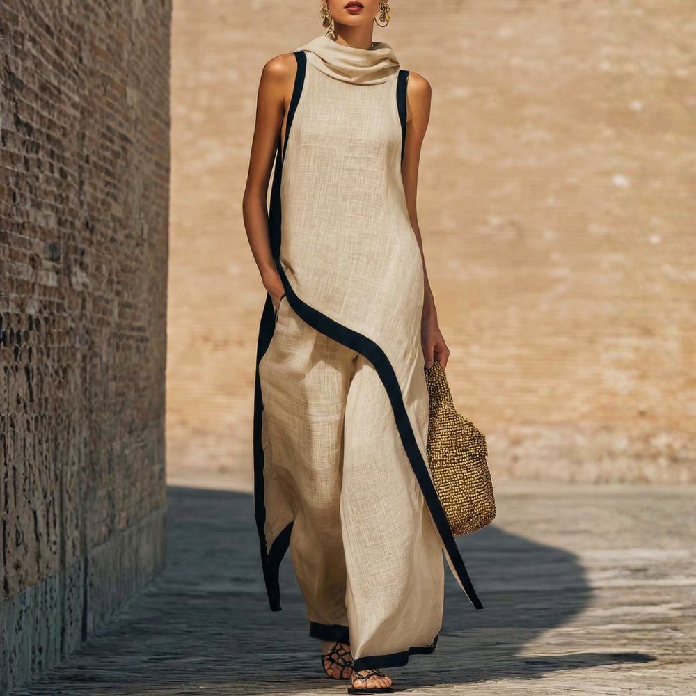 Aurelia | Draped Linen Two-Piece Set