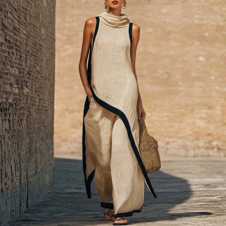 Aurelia | Draped Linen Two-Piece Set