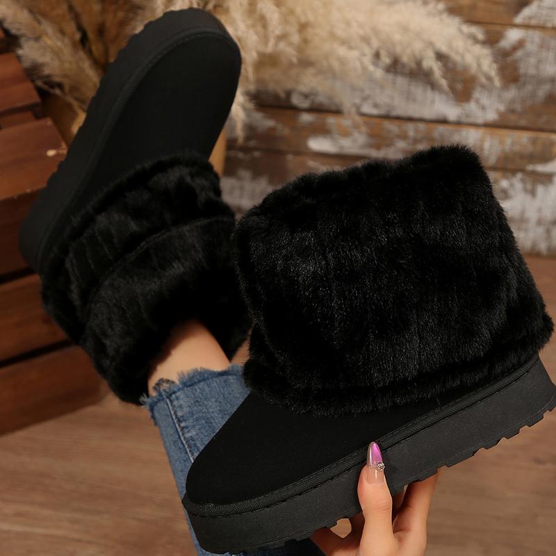 Willow | Stylish Fluffy Faux Lined Snow Boots