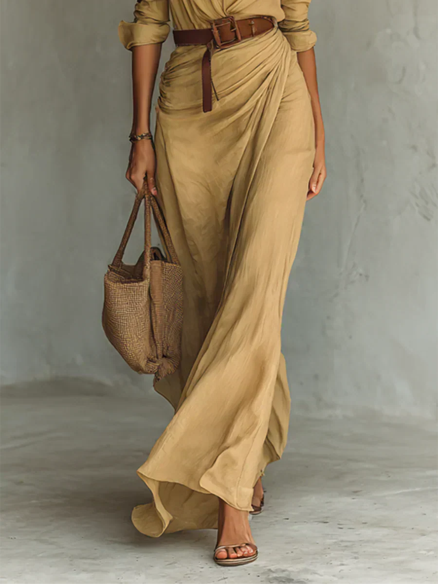 Aveline | Belted Collar Dress