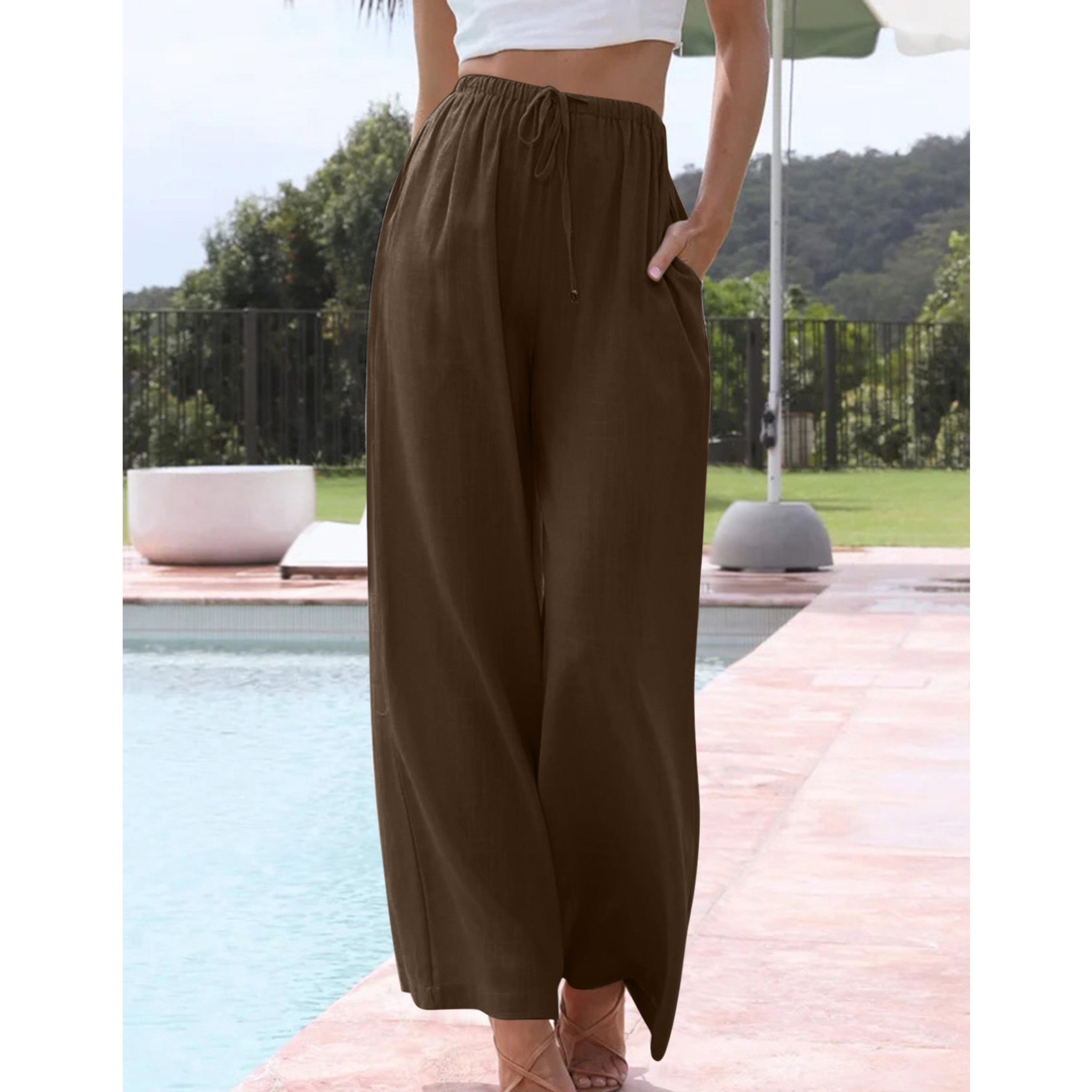 Julie | Relaxed Lightweight Wide Leg Summer Trousers