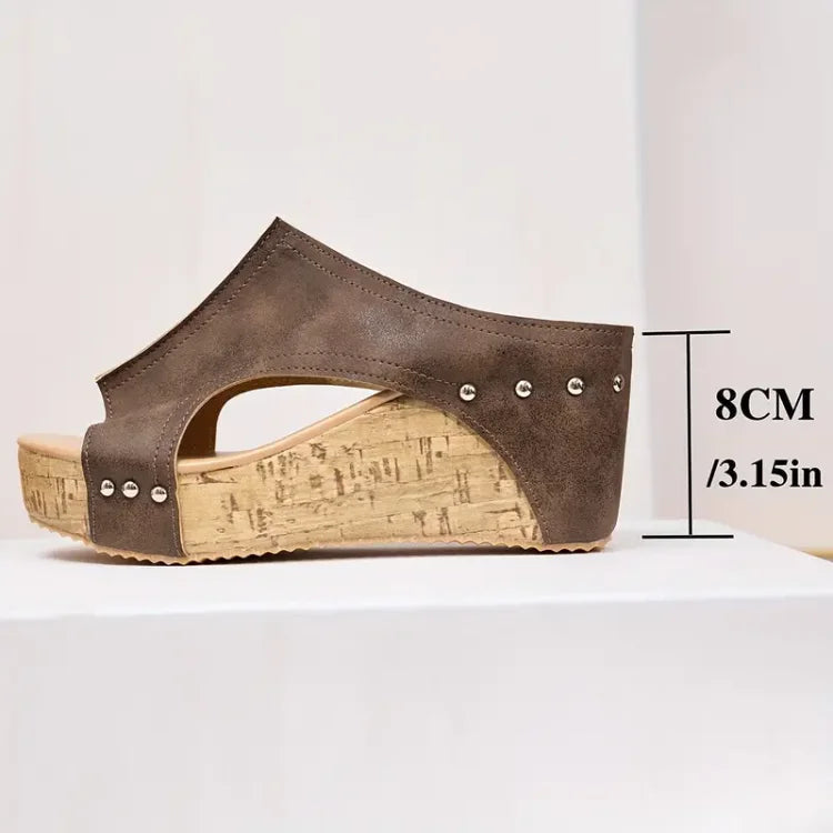 Jackie | Cork Platform Wedge Sandal