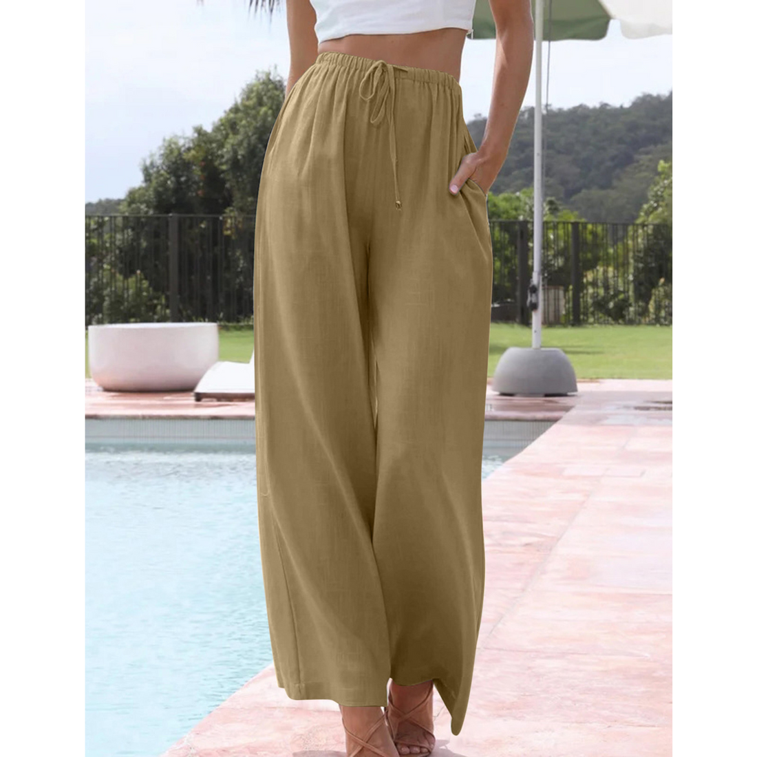 Julie | Relaxed Lightweight Wide Leg Summer Trousers