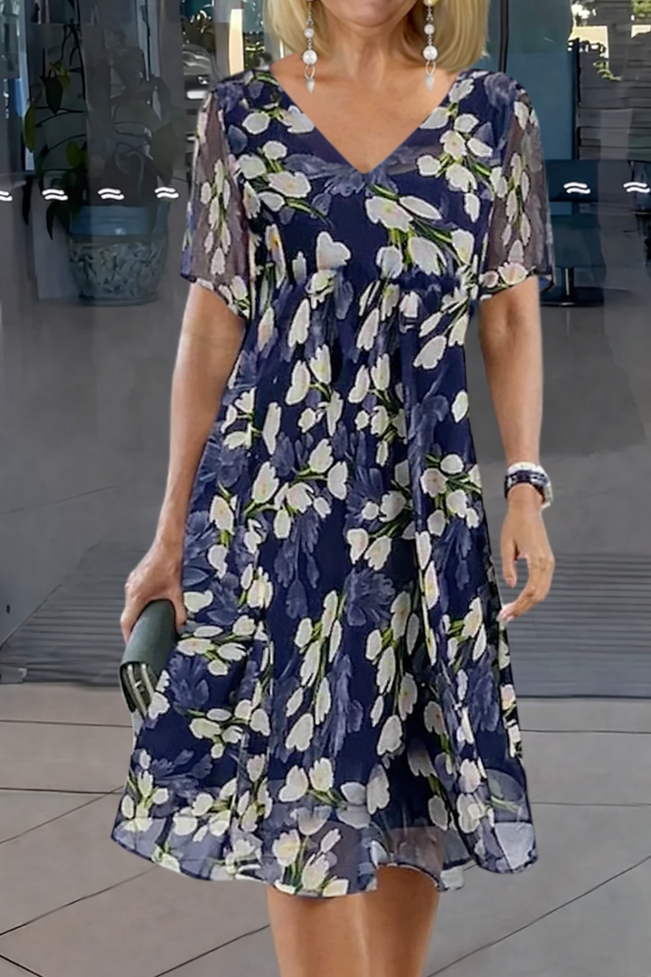 Wren | Floral Border Midi Dress