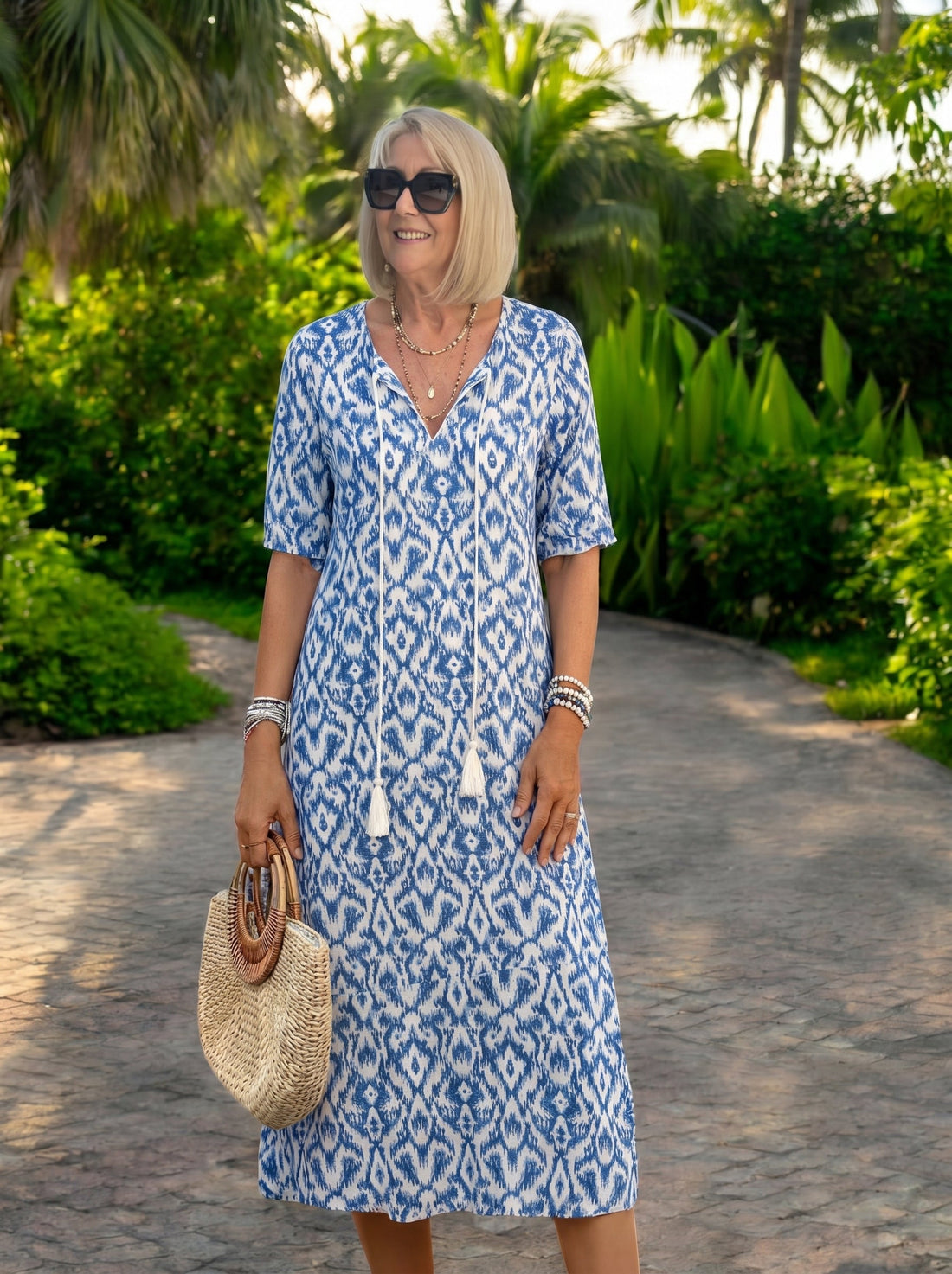 Odette | Bohemian Tassel Midi Dress