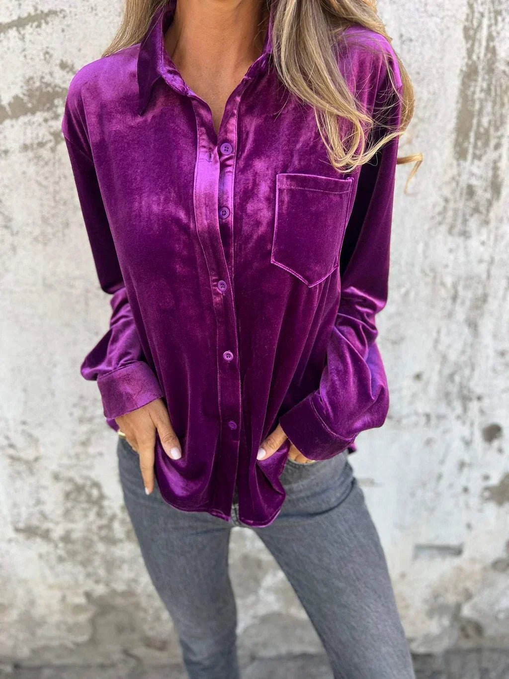 Lily | Soft Velvet Shirt