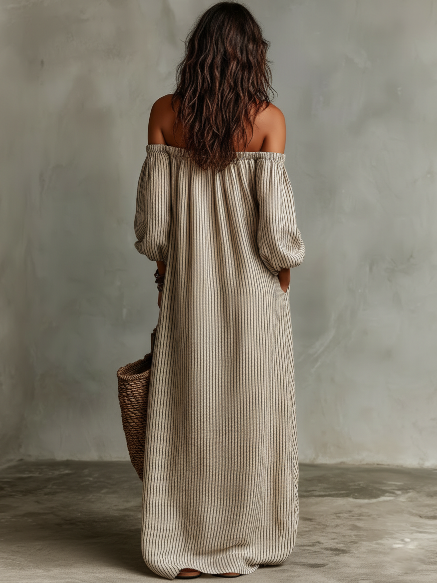 Aurea | Off-Shoulder Linen Dress