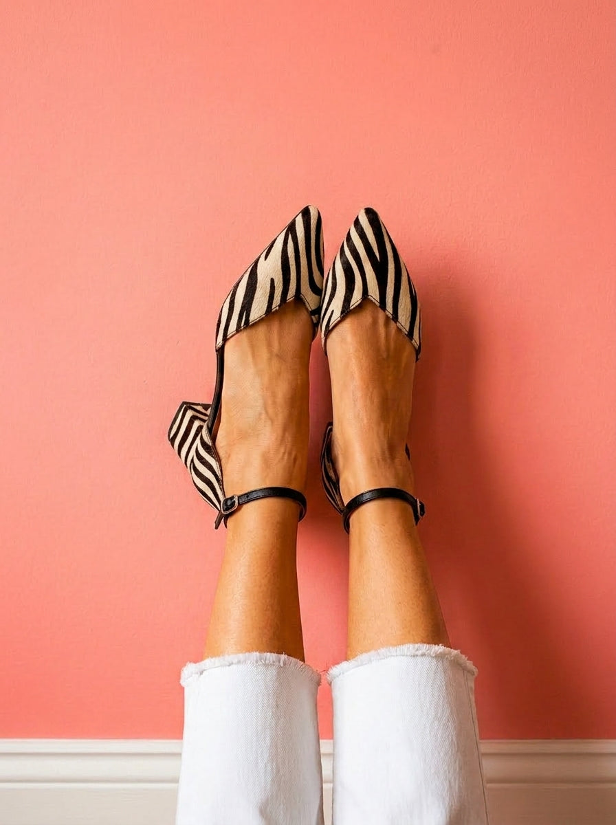 Elizabeth | Zebra Print Heels