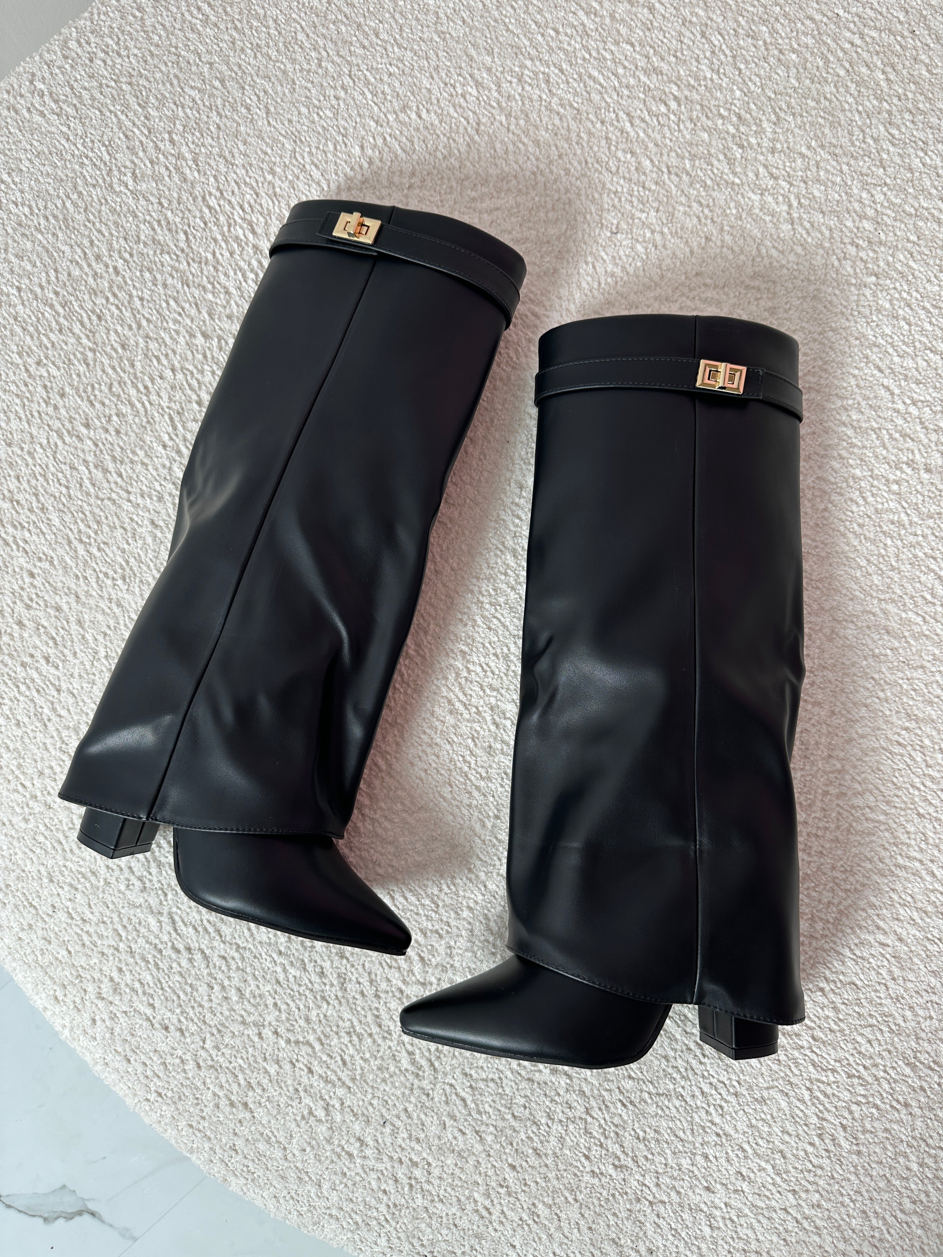 Serena | Black Leather Boots