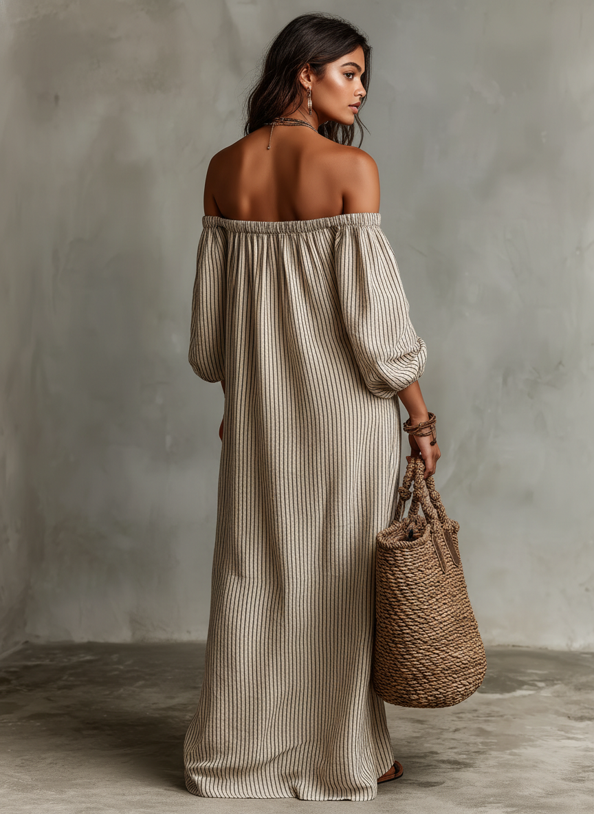 Aurea | Off-Shoulder Linen Dress