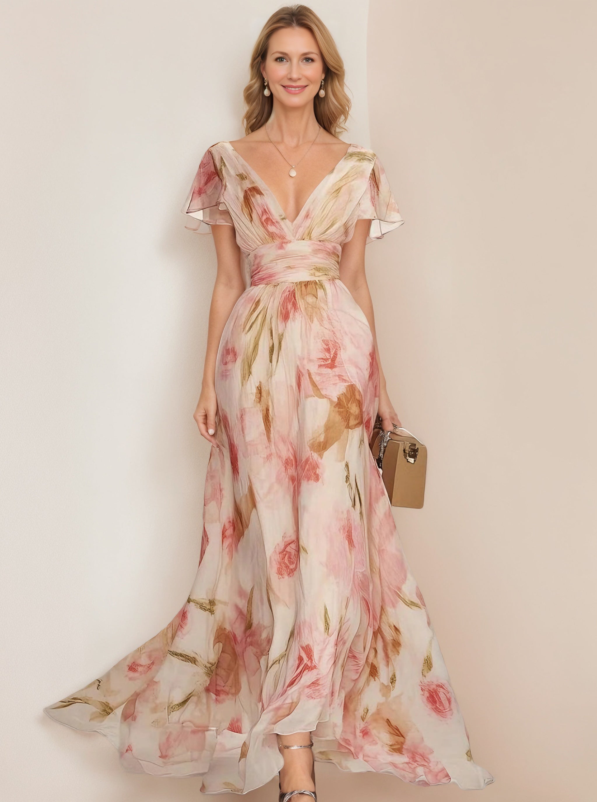 Violet | Soft Floral Maxi Dress