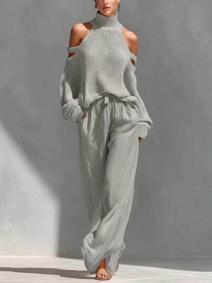 Sienna | Knit Top & Linen Trouser Set