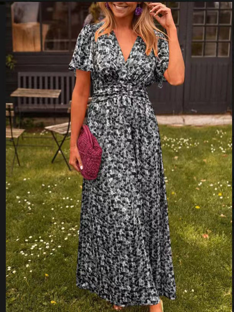 Emmeline | Floral V-Neck Midi Dress
