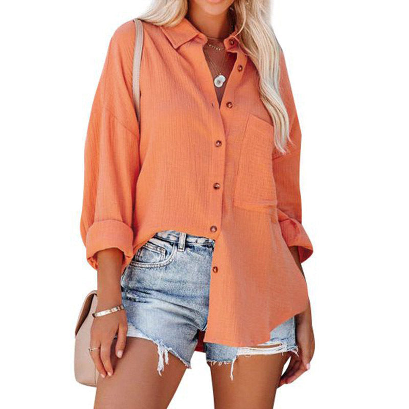 Grace | Casual Button Down Long Sleeve Blouse