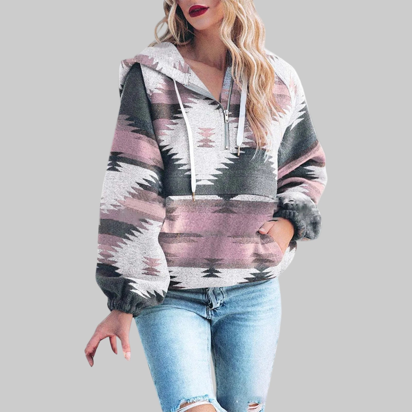 Bailey | Comfy Oversized Zip Up Long Sleeve Hoodie Sweatshirt