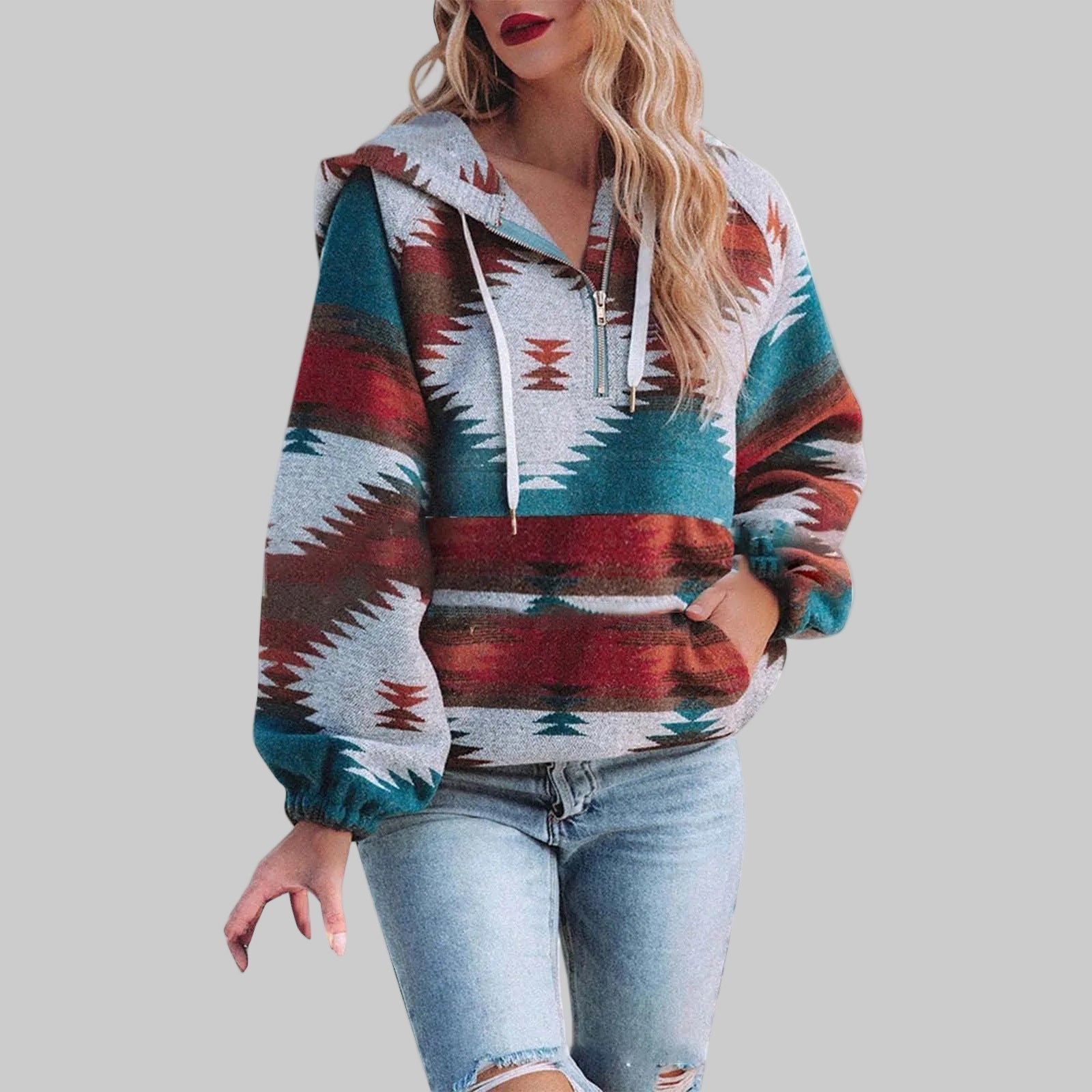Bailey | Comfy Oversized Zip Up Long Sleeve Hoodie Sweatshirt