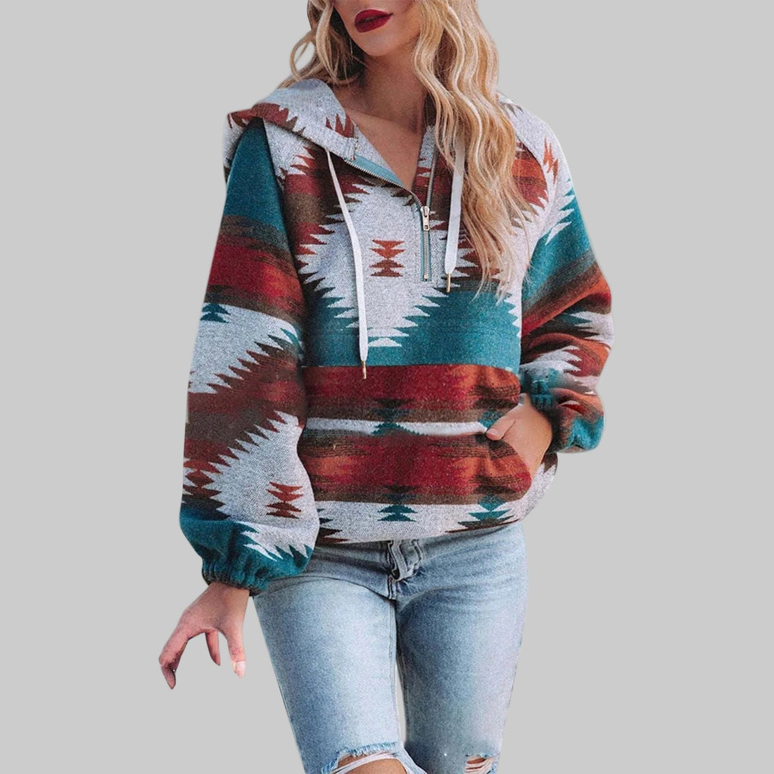 Bailey | Comfy Oversized Zip Up Long Sleeve Hoodie Sweatshirt