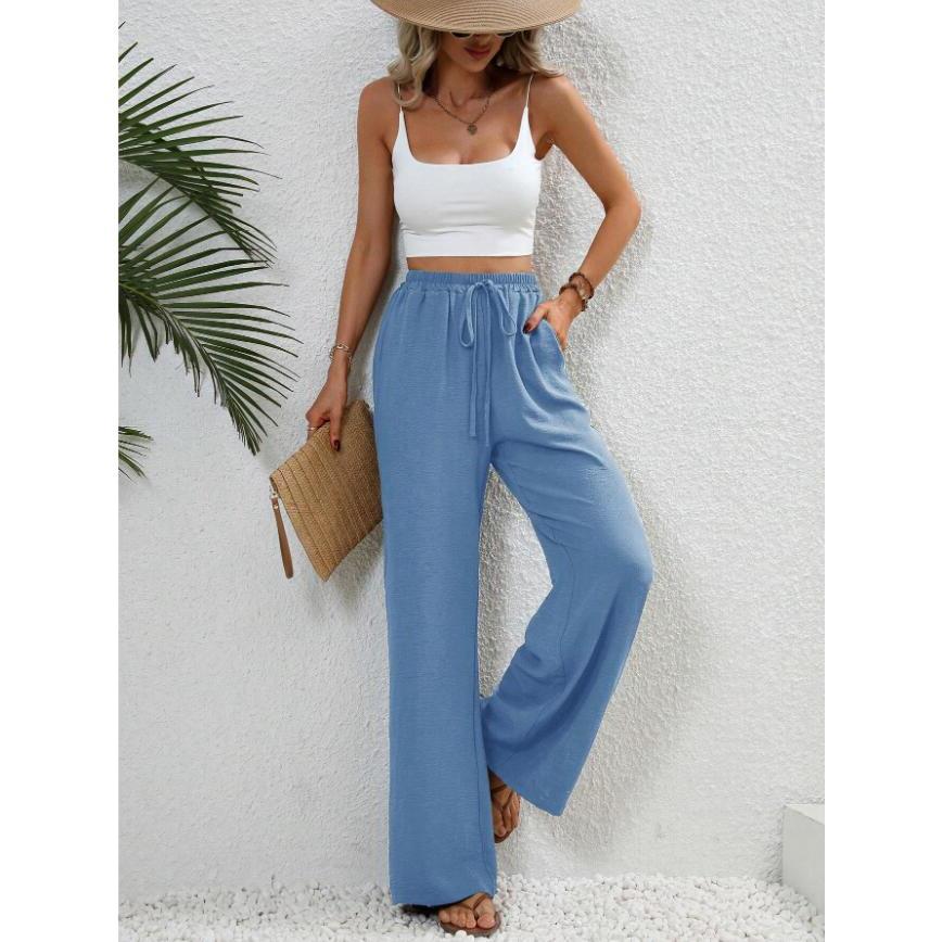 Maya | Classic High Waist Wide Leg Trousers