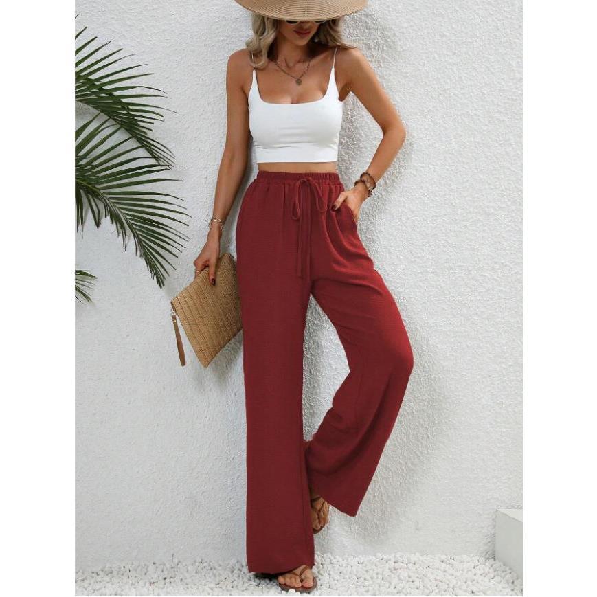 Maya | Classic High Waist Wide Leg Trousers