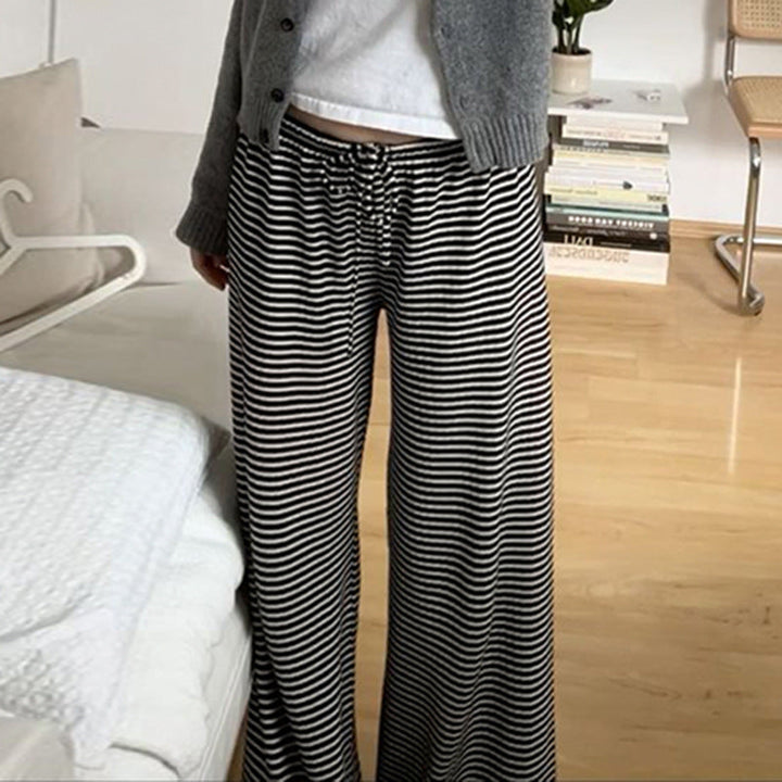 Elena | Everyday Slim-Fit Comfy Stripe Pants