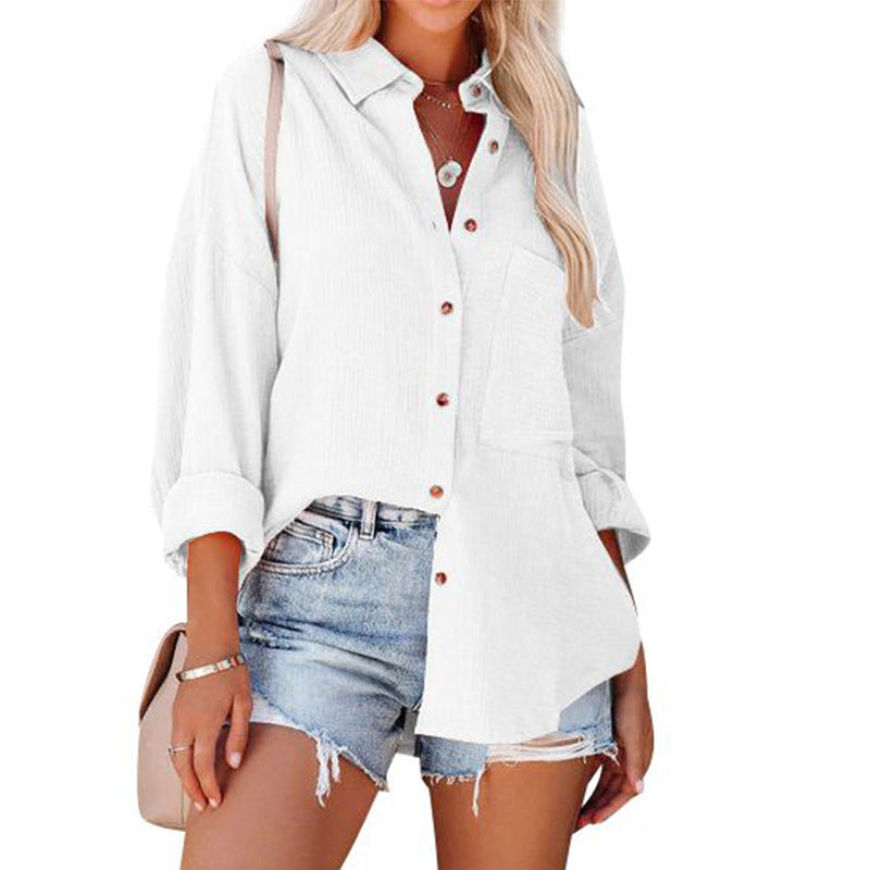 Grace | Casual Button Down Long Sleeve Blouse