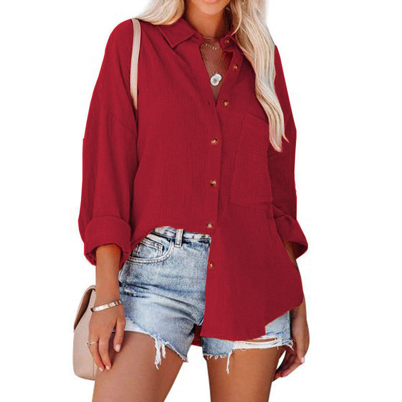 Grace | Casual Button Down Long Sleeve Blouse