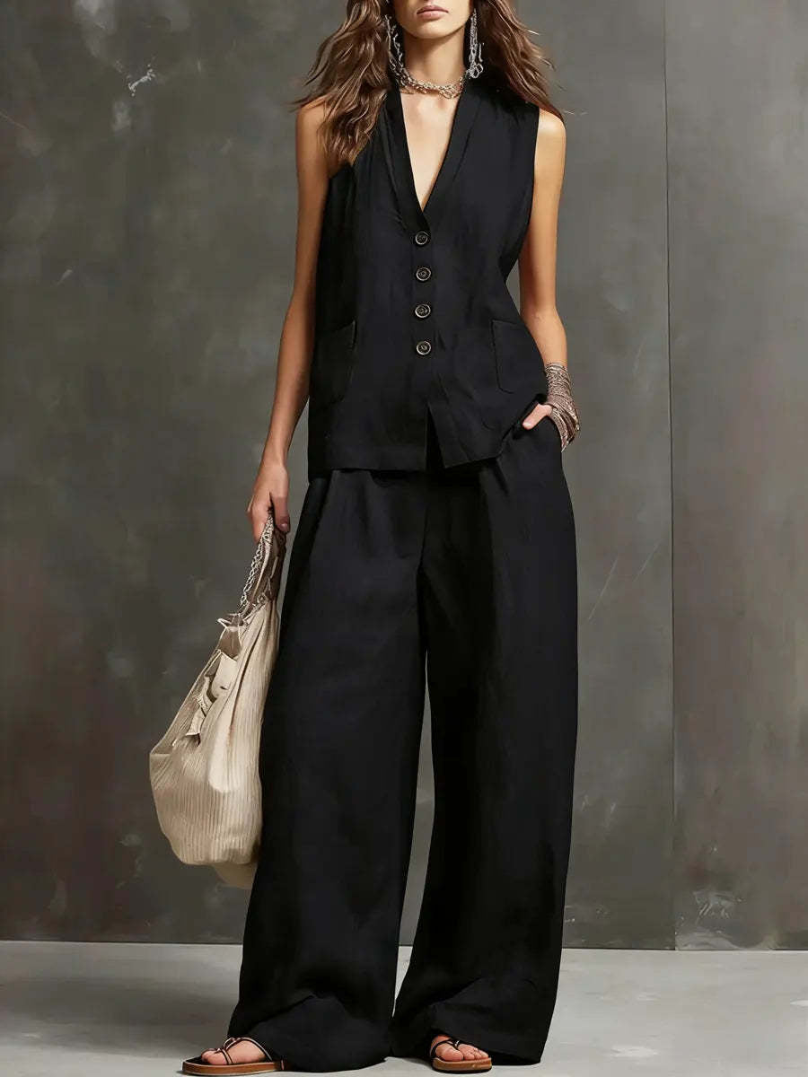 Luna | Cotton Linen Two-Piece Set
