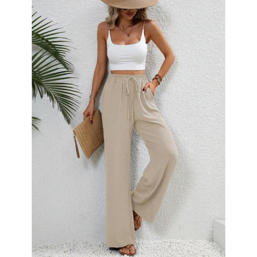 Maya | Classic High Waist Wide Leg Trousers